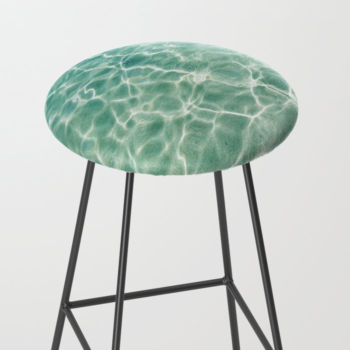 Clear Aqua Blue Ocean Water Stool Gallery Image 2