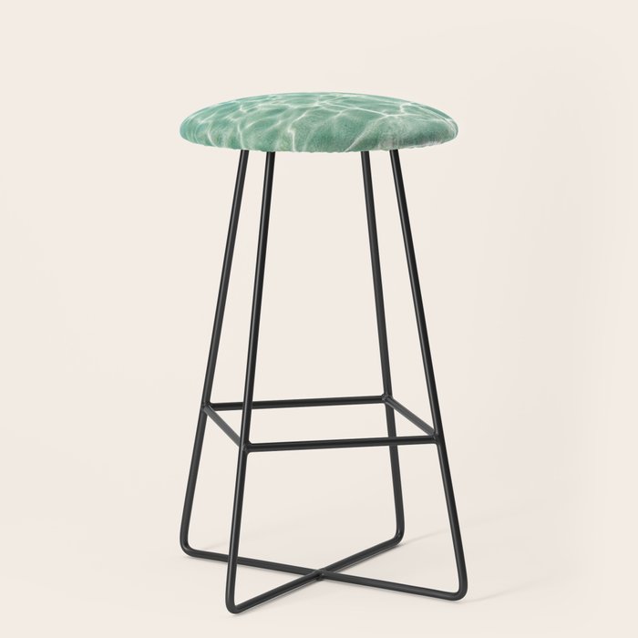 Clear Aqua Blue Ocean Water Stool Gallery Image 1
