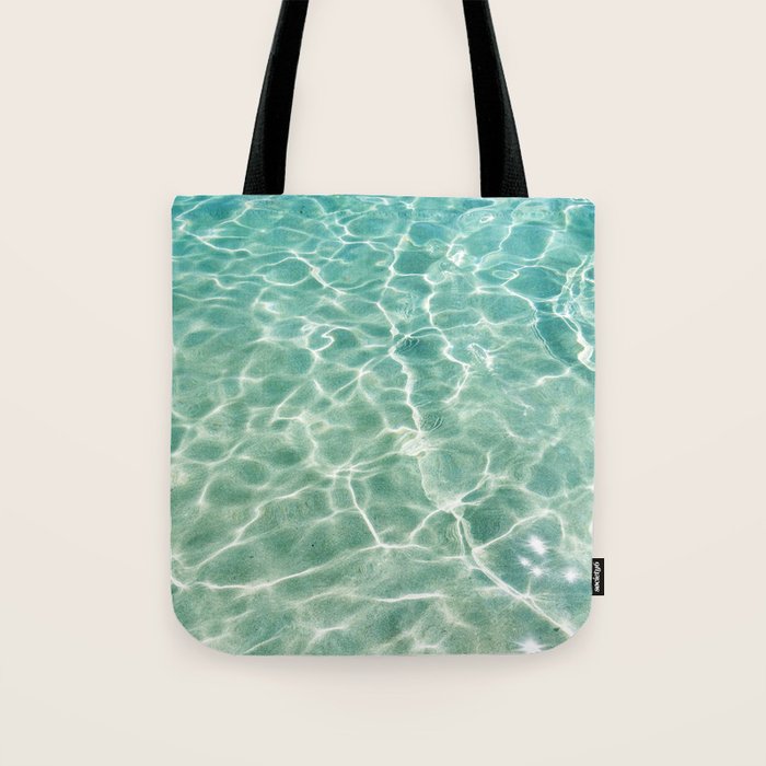Clear Aqua Blue Ocean Water Tote Bag Gallery Image 1