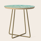 Clear Aqua Blue Ocean Water Side Table Gallery Image 1