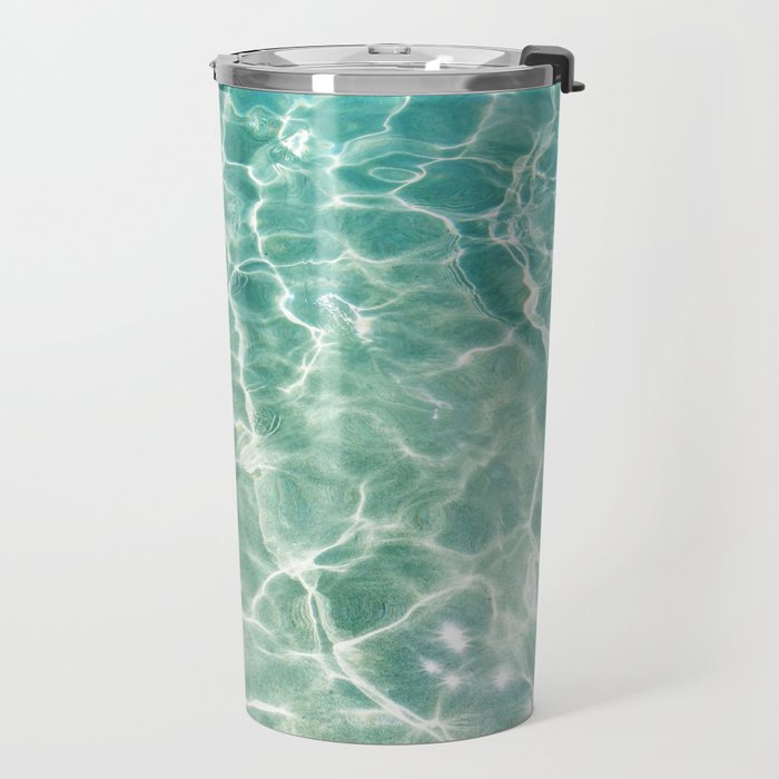 Clear Aqua Blue Ocean Water Travel Mug Gallery Image 2