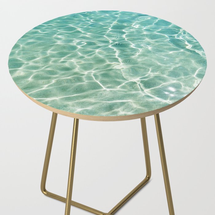 Clear Aqua Blue Ocean Water Side Table Gallery Image 2
