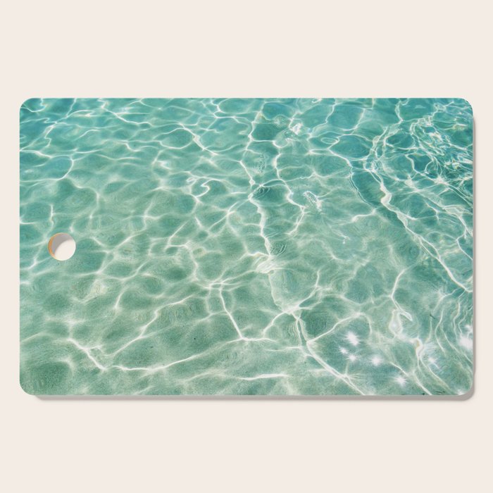 Clear Aqua Blue Ocean Water Cutting Board Gallery Image 1