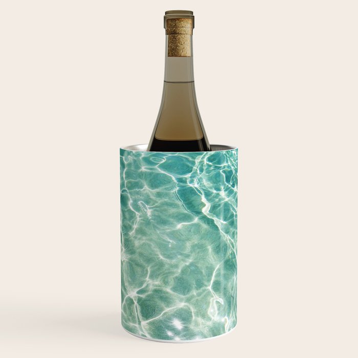 Clear Aqua Blue Ocean Water Wine Chiller Gallery Image 3