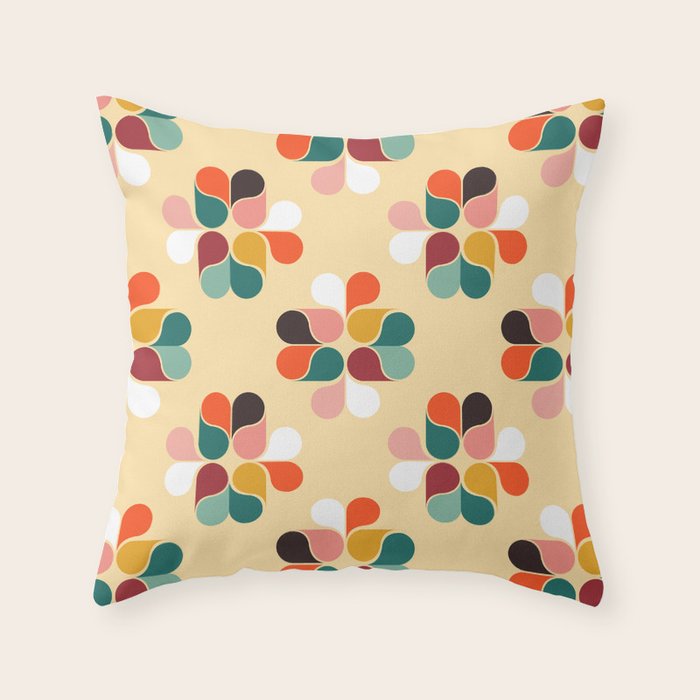 Retro geometry pattern no2 Throw Pillow Gallery Image 6