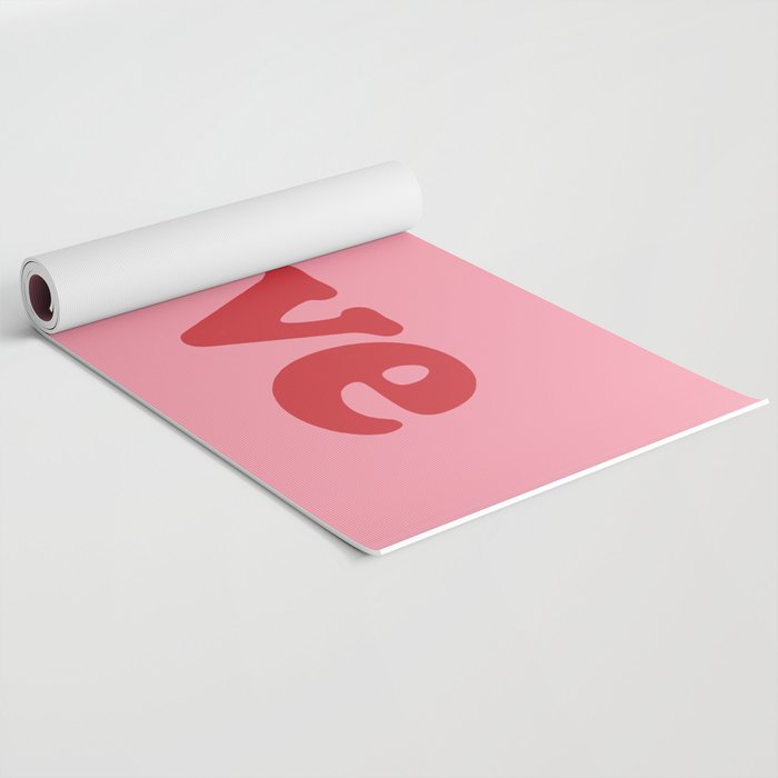 Love - pink and red Yoga Mat Gallery Image 2
