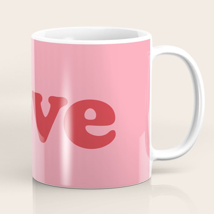 Love - pink and red Coffee Mug Gallery Image 1