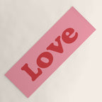 Love - pink and red Yoga Mat Gallery Image 1