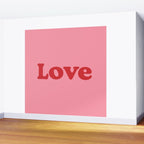 Love - pink and red Wall Mural Gallery Image 2