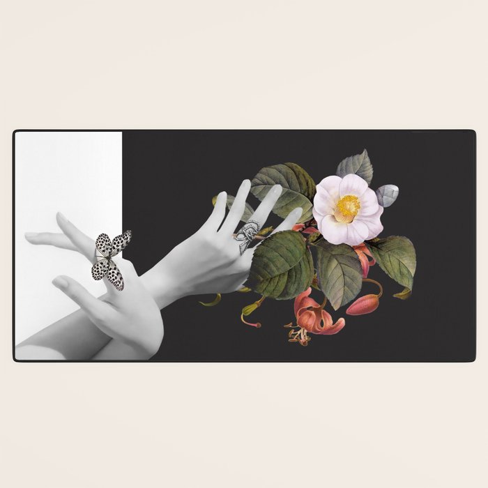 Hands With Flowers Desk Mat Gallery Image 3