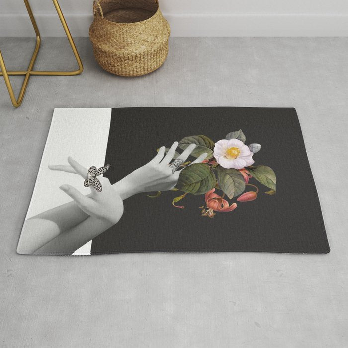 Hands With Flowers Rug Gallery Image 1