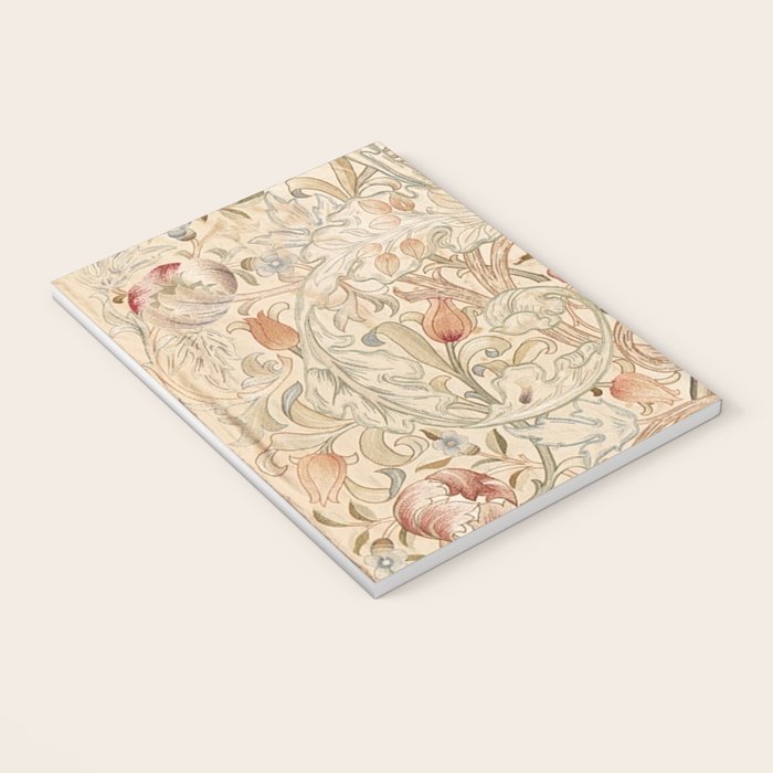 William Morris Antique Acanthus Portiere Pastel Floral Pattern Notebook Gallery Image 3