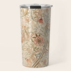William Morris Antique Acanthus Portiere Pastel Floral Pattern Travel Mug Gallery Image 1