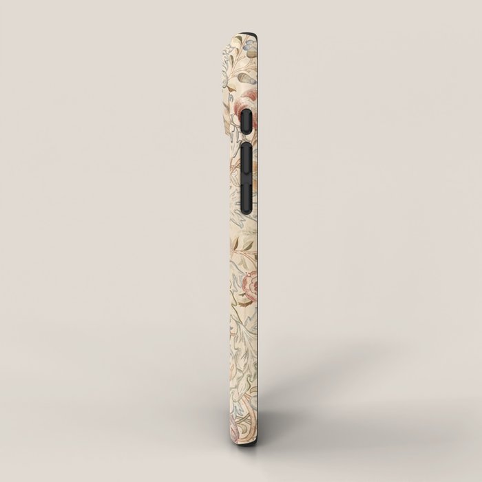 William Morris Antique Acanthus Portiere Pastel Floral Pattern iPhone Case Gallery Image 2