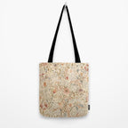 William Morris Antique Acanthus Portiere Pastel Floral Pattern Tote Bag Gallery Image 2