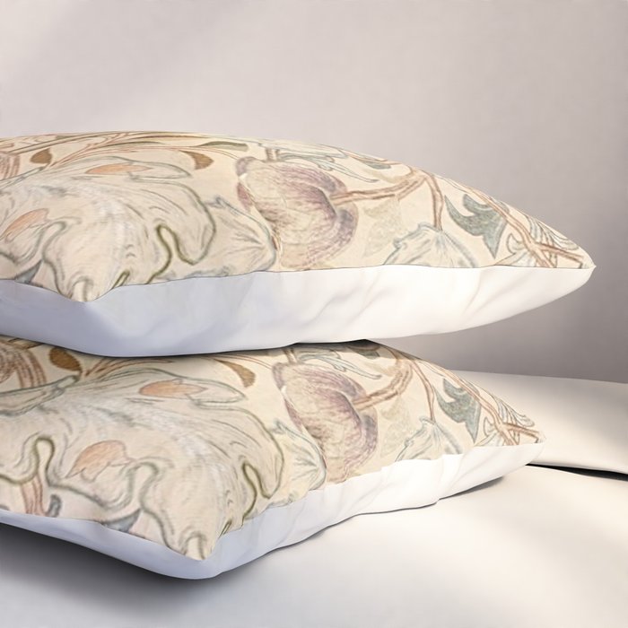 William Morris Antique Acanthus Portiere Pastel Floral Pattern Pillow Sham Gallery Image 3