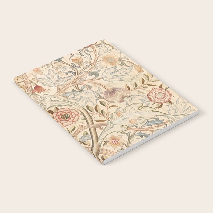 William Morris Antique Acanthus Portiere Pastel Floral Pattern Notebook Gallery Image 2