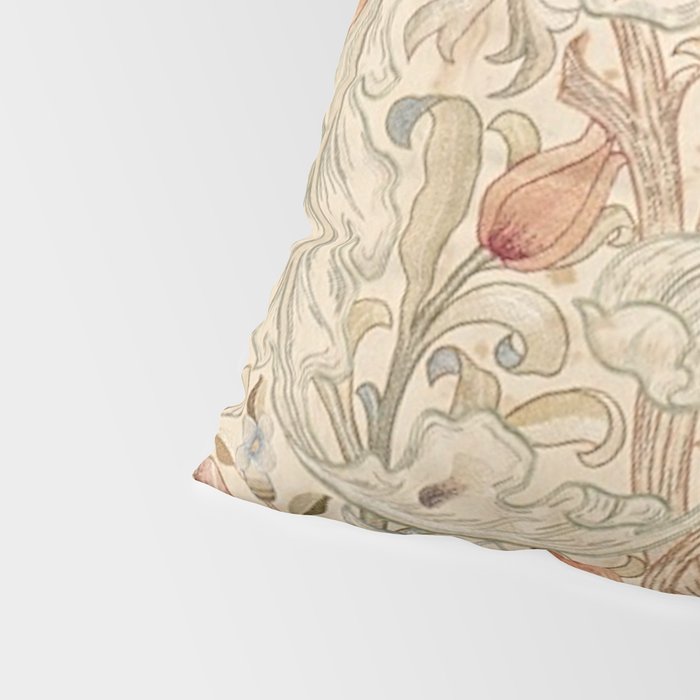 William Morris Antique Acanthus Portiere Pastel Floral Pattern Pillow Sham Gallery Image 4