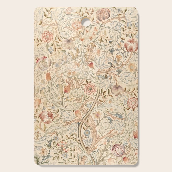 William Morris Antique Acanthus Portiere Pastel Floral Pattern Cutting Board Gallery Image 1