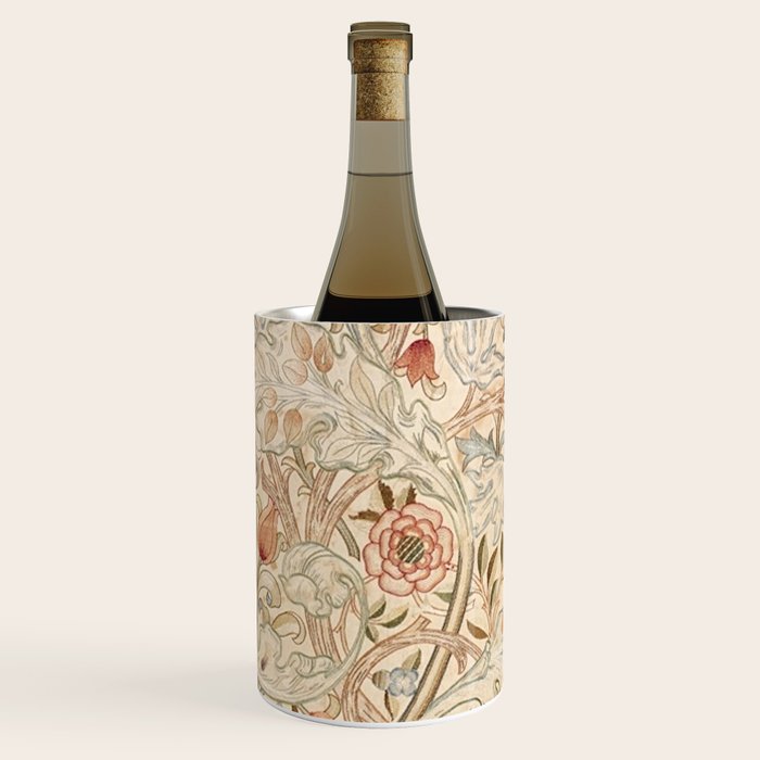 William Morris Antique Acanthus Portiere Pastel Floral Pattern Wine Chiller Gallery Image 1