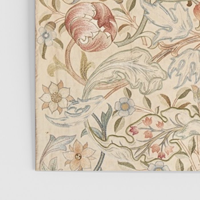 William Morris Antique Acanthus Portiere Pastel Floral Pattern Poster Gallery Image 3