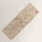 William Morris Antique Acanthus Portiere Pastel Floral Pattern Yoga Mat Gallery Image 1