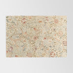 William Morris Antique Acanthus Portiere Pastel Floral Pattern Rug Gallery Image 2