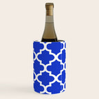 White Quatrefoil Pattern Outline With Royal Blue Background Wine Chiller Gallery Image 2