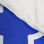 White Quatrefoil Pattern Outline With Royal Blue Background Comforter Gallery Image 4