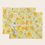 Watercolor California poppies (Quad set, #2) Placemat Gallery Image 1