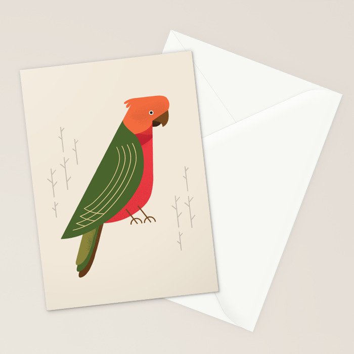 Australian King Parrot, Bird of Australia Stationery Card Gallery Image 2