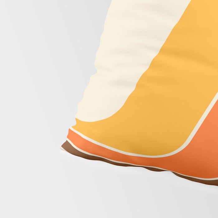 Retro 70s Stripe Colorful Rainbow 521 Pillow Sham Gallery Image 4