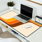 Retro 70s Stripe Colorful Rainbow 521 Desk Mat Gallery Image 2