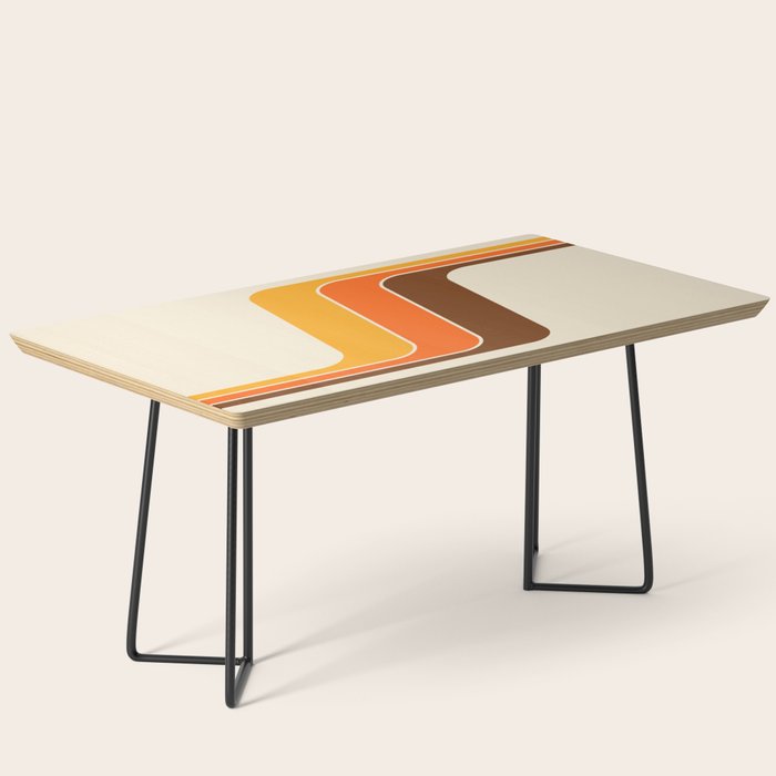 Retro 70s Stripe Colorful Rainbow 521 Coffee Table Gallery Image 1