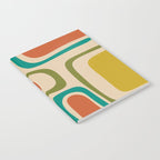 Palm Springs Mid Century Modern Abstract Pattern in Mid Mod Olive, Burnt Orange, Mustard, Teal, and Beige Notebook Gallery Image 2