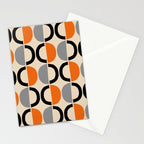 Mid Century Decor 548 Beige Black Gray and Orange Stationery Card Gallery Image 2