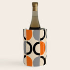 Mid Century Decor 548 Beige Black Gray and Orange Wine Chiller Gallery Image 2