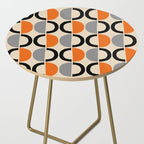 Mid Century Decor 548 Beige Black Gray and Orange Side Table Gallery Image 2