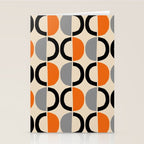Mid Century Decor 548 Beige Black Gray and Orange Stationery Card Gallery Image 2