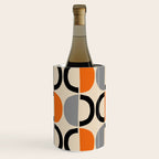 Mid Century Decor 548 Beige Black Gray and Orange Wine Chiller Gallery Image 1