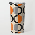 Mid Century Decor 548 Beige Black Gray and Orange Travel Mug Gallery Image 3
