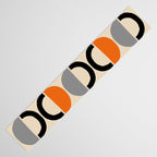 Mid Century Decor 548 Beige Black Gray and Orange Table Runner Gallery Image 3