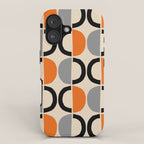 Mid Century Decor 548 Beige Black Gray and Orange iPhone Case Gallery Image 1