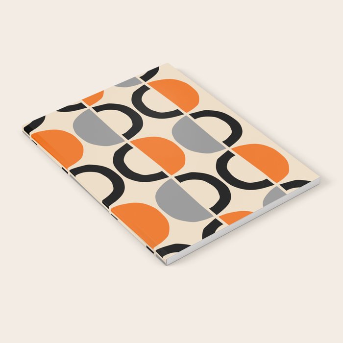 Mid Century Decor 548 Beige Black Gray and Orange Notebook Gallery Image 2