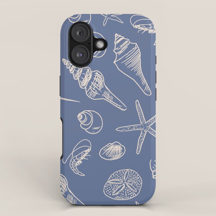 Seahorse Ocean Nautical Coastal Serenity Blue  iPhone Case Gallery Image 1