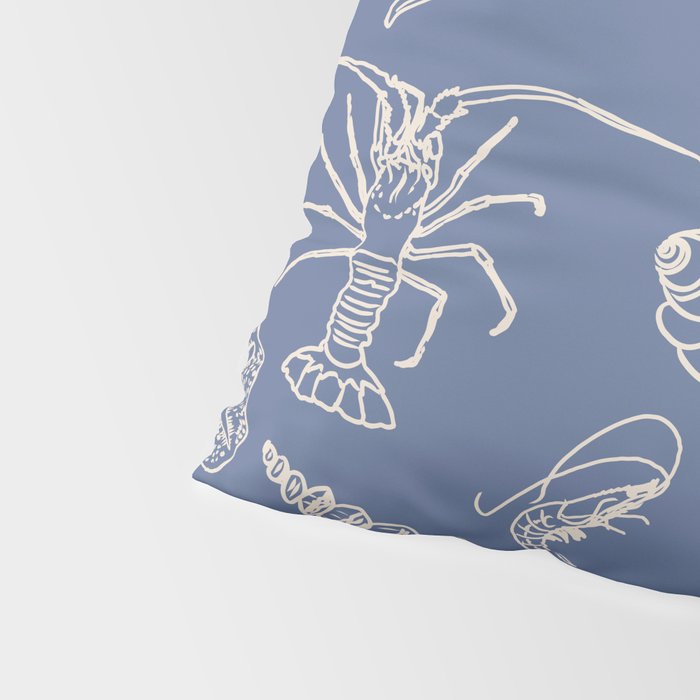 Seahorse Ocean Nautical Coastal Serenity Blue  Pillow Sham Gallery Image 4