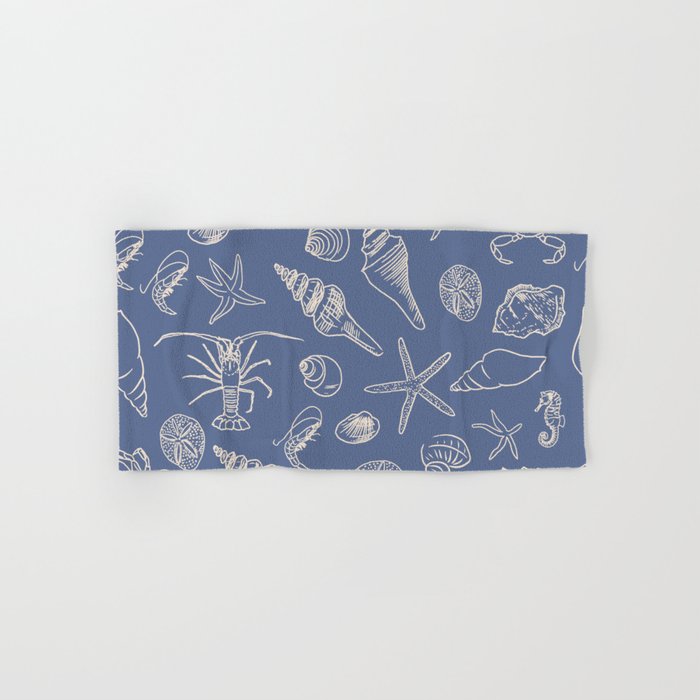Seahorse Ocean Nautical Coastal Serenity Blue  Bath Towel Gallery Image 1
