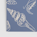 Seahorse Ocean Nautical Coastal Serenity Blue  Poster Gallery Image 3