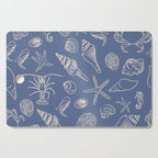 Seahorse Ocean Nautical Coastal Serenity Blue  Cutting Board Gallery Image 1