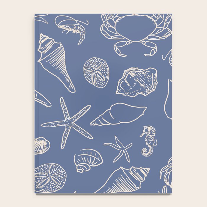 Seahorse Ocean Nautical Coastal Serenity Blue  Notebook Gallery Image 4